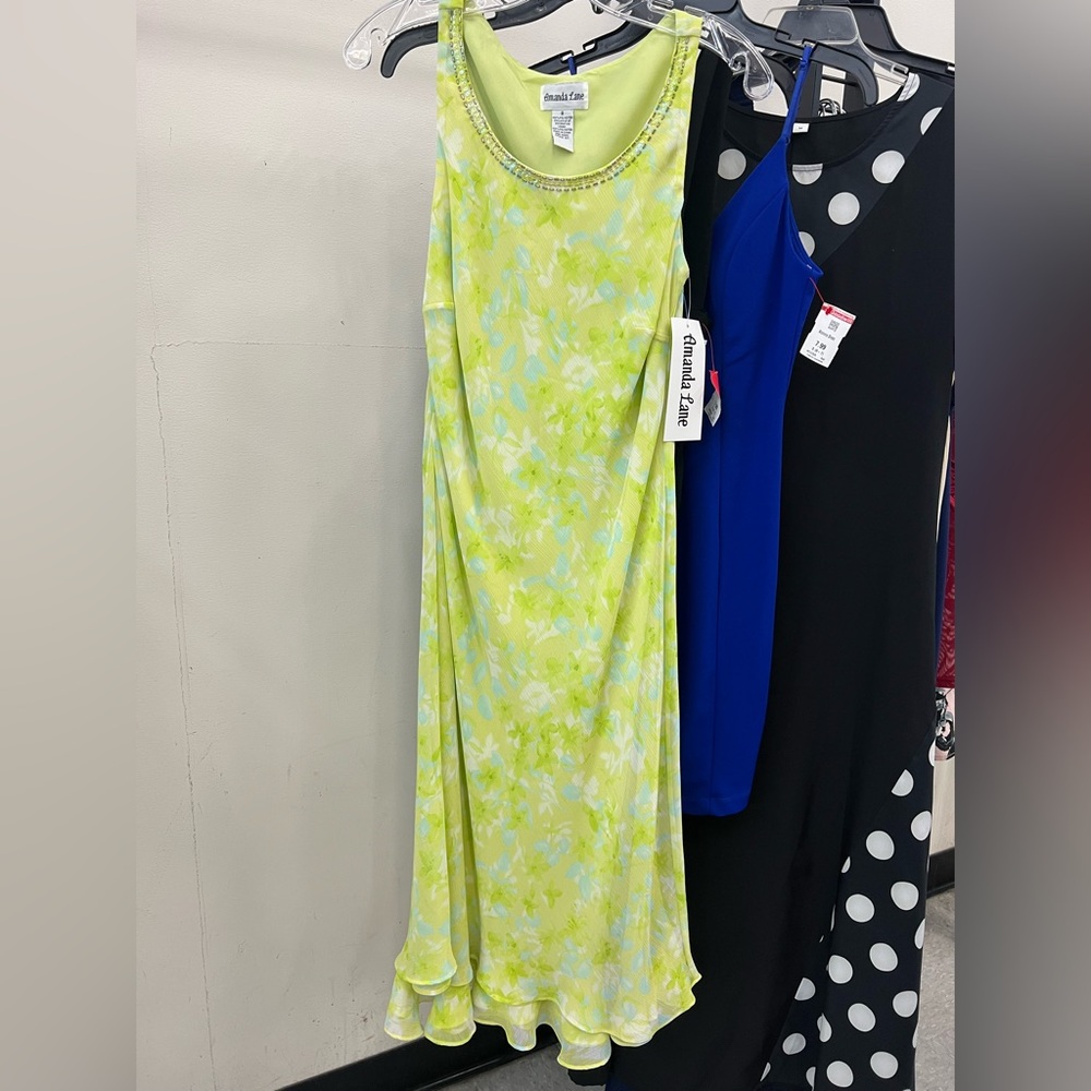 Amanda Lane Lime Floral Maxi Dress